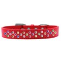 Mirage Pet Products Sprinkles Dog CollarConfetti CrystalsRed Size 12 615-26 RD-12